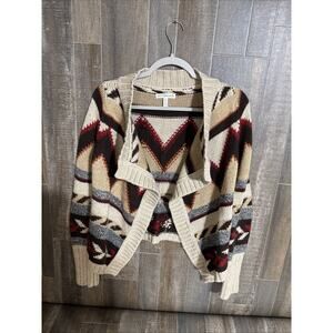 Aeropostale Wool Blend Multicolored Open Cardigan Women's Size Medium